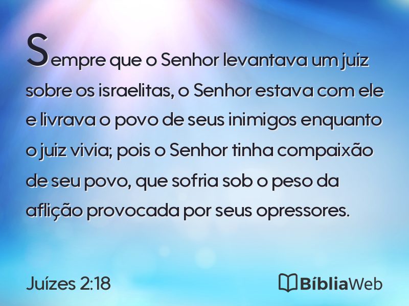 Juízes 2:18 em imagem para compartilhar