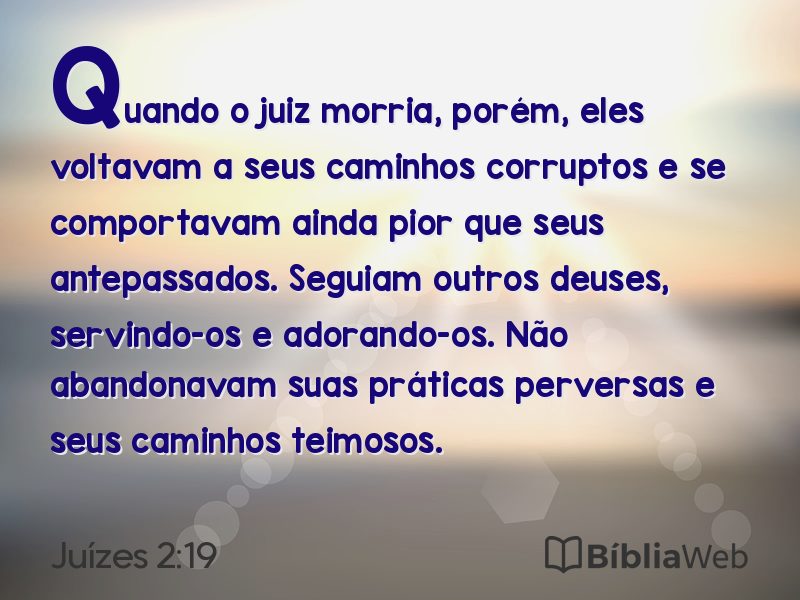Juízes 2:19 em imagem para compartilhar