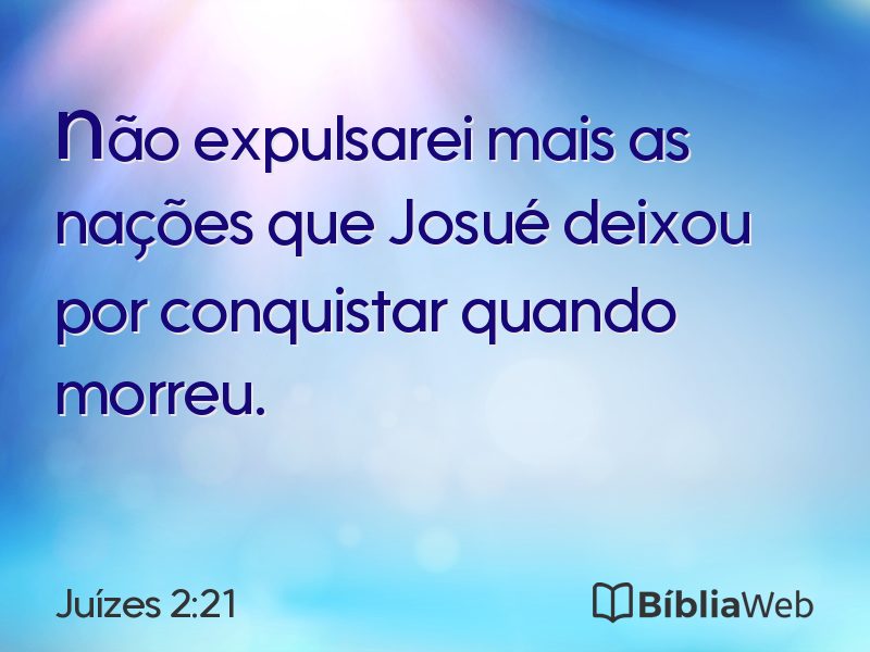Juízes 2:21 em imagem para compartilhar