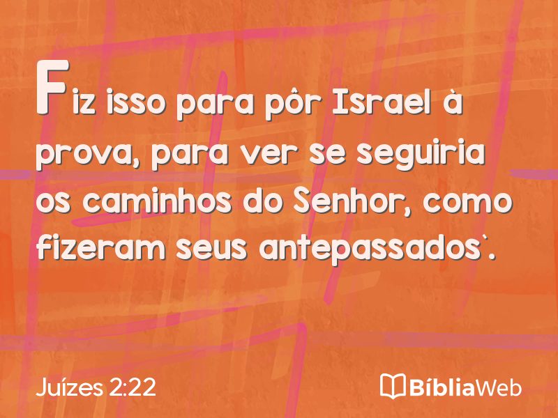 Juízes 2:22 em imagem para compartilhar