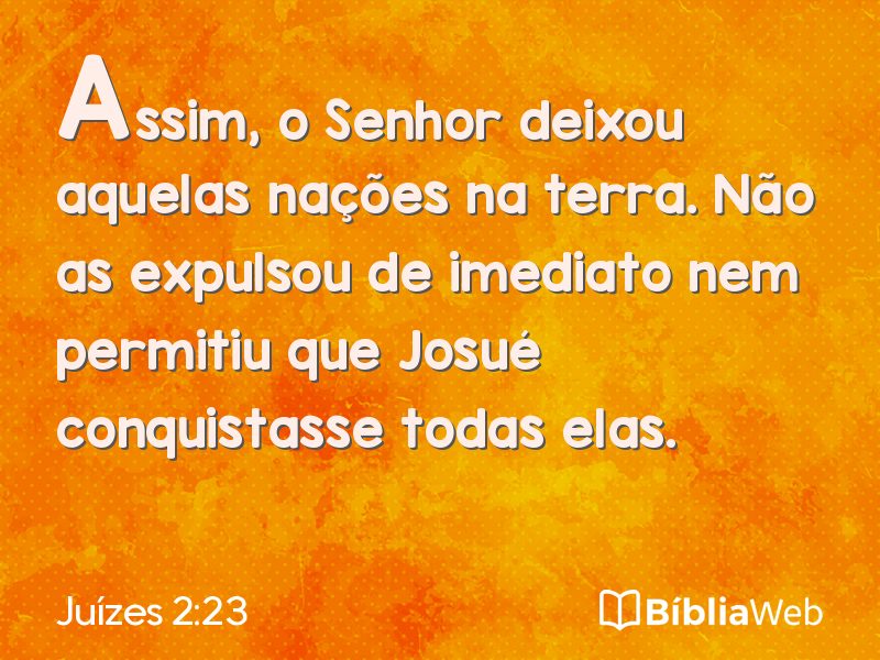 Juízes 2:23 em imagem para compartilhar