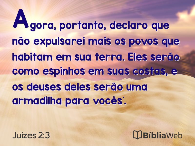Juízes 2:3 em imagem para compartilhar