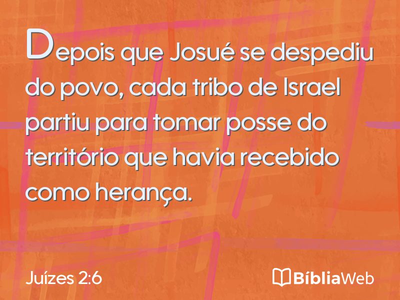 Juízes 2:6 em imagem para compartilhar