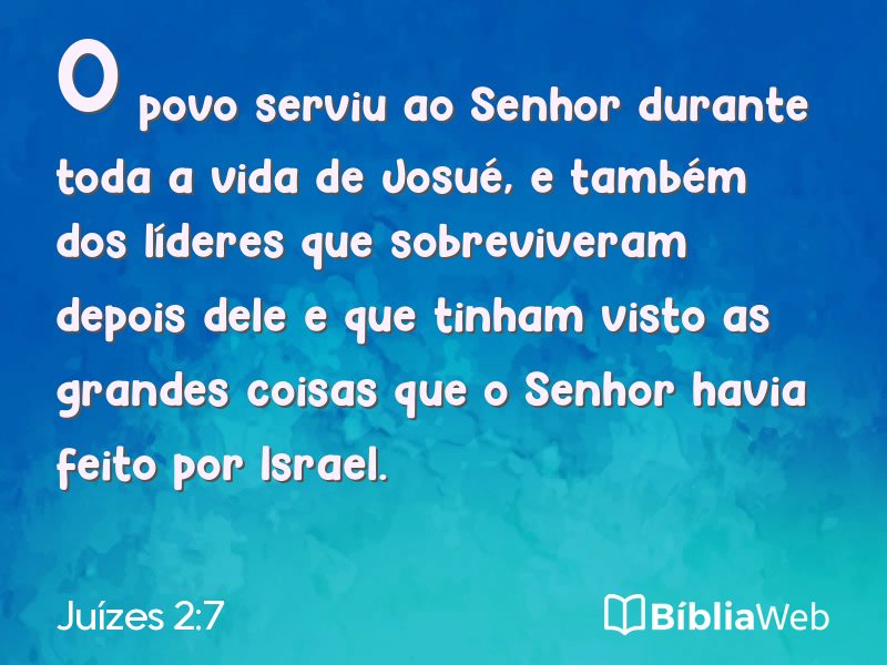 Juízes 2:7 em imagem para compartilhar