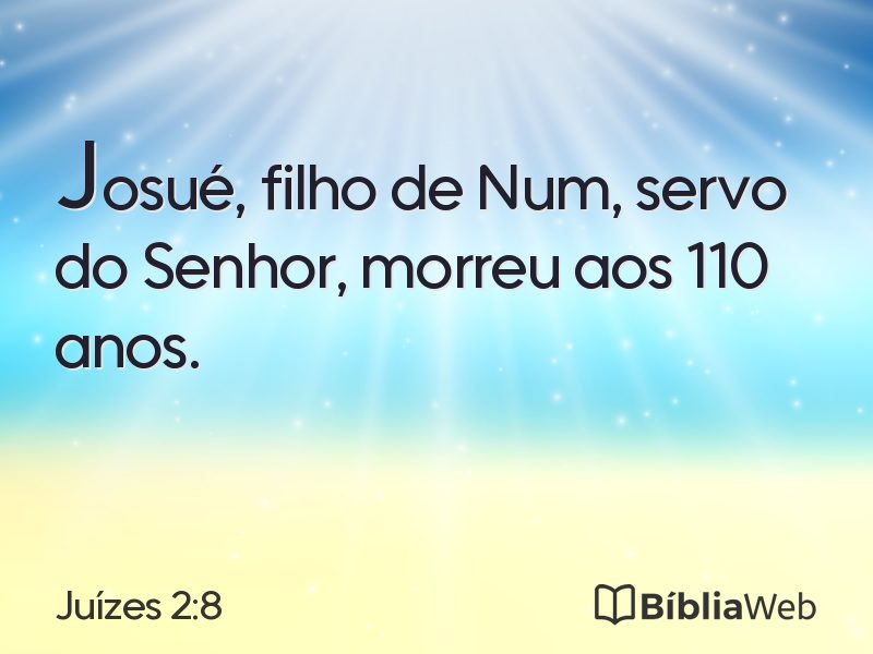 Juízes 2:8 em imagem para compartilhar