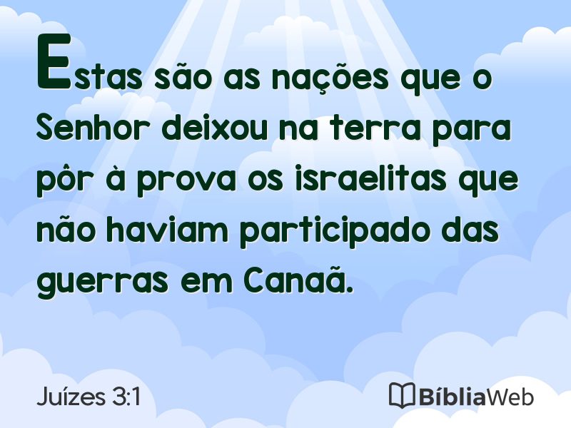 Juízes 3:1 em imagem para compartilhar