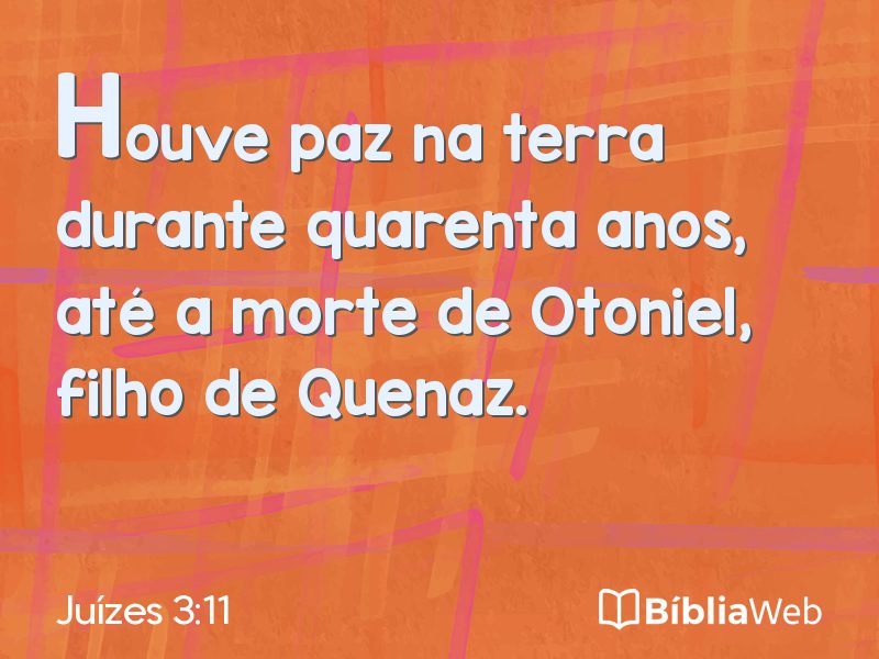 Juízes 3:11 em imagem para compartilhar