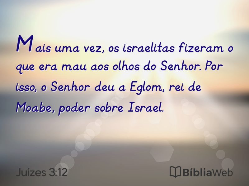 Juízes 3:12 em imagem para compartilhar