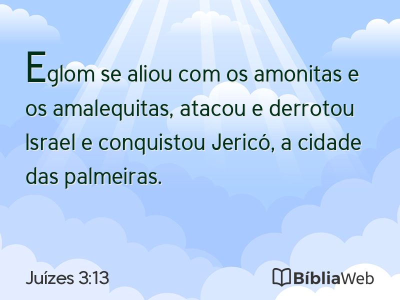 Juízes 3:13 em imagem para compartilhar
