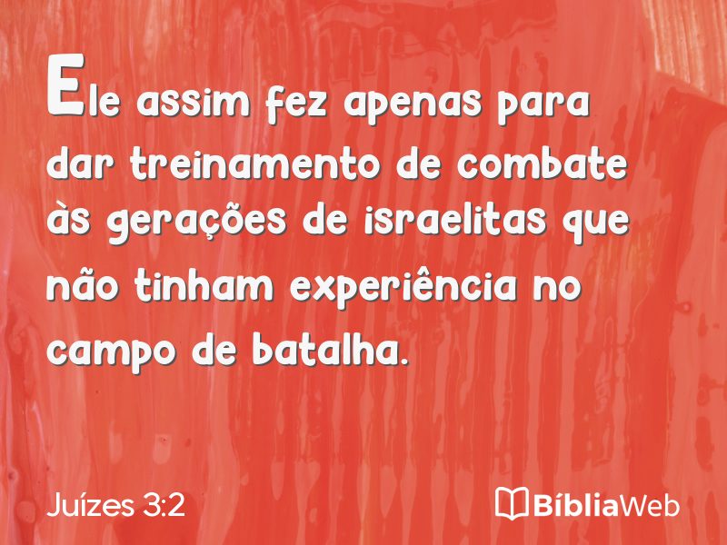 Juízes 3:2 em imagem para compartilhar