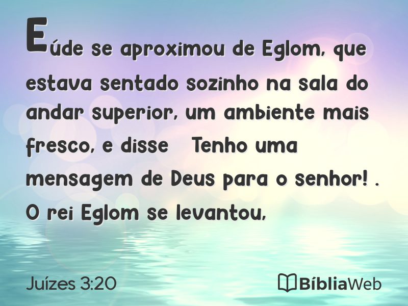 Juízes 3:20 em imagem para compartilhar