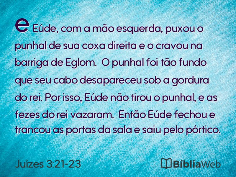 Juízes 3:21-23 em imagem para compartilhar