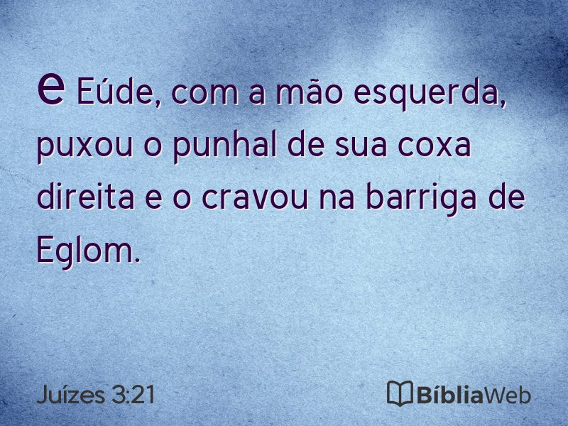 Juízes 3:21 em imagem para compartilhar
