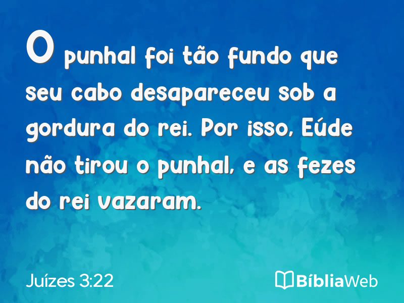 Juízes 3:22 em imagem para compartilhar