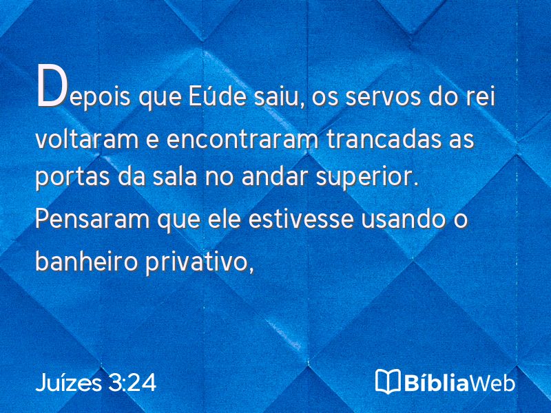 Juízes 3:24 em imagem para compartilhar