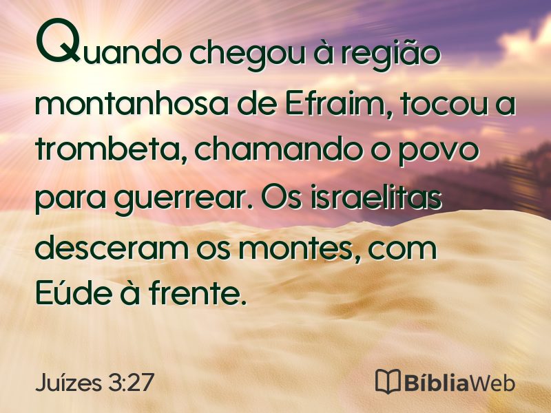 Juízes 3:27 em imagem para compartilhar