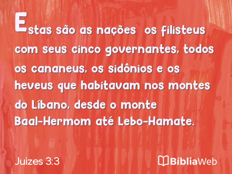 Juízes 3:3 em imagem para compartilhar