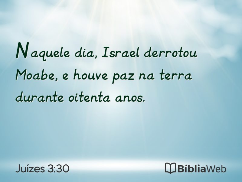 Juízes 3:30 em imagem para compartilhar
