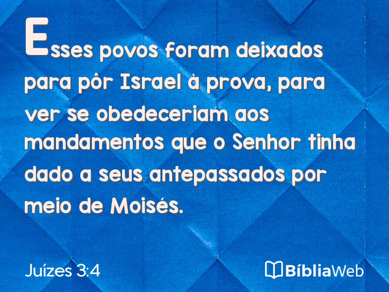 Juízes 3:4 em imagem para compartilhar