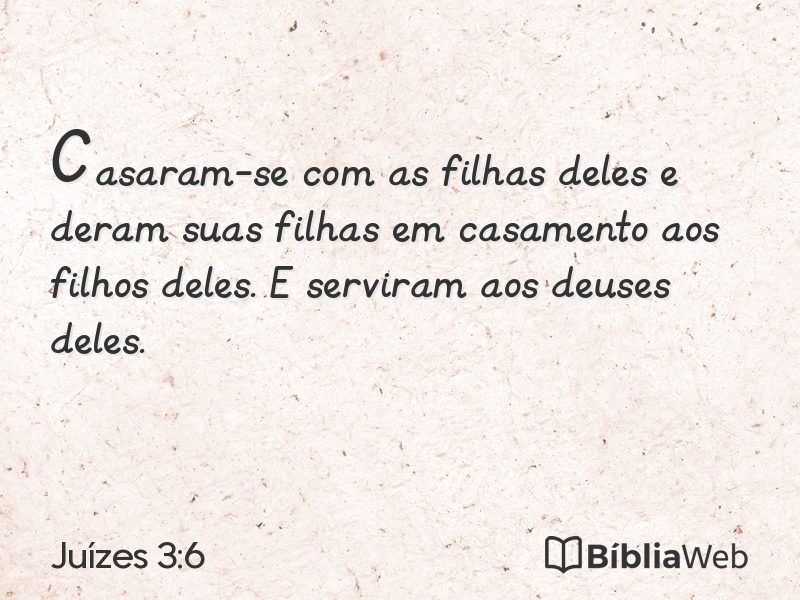 Juízes 3:6 em imagem para compartilhar
