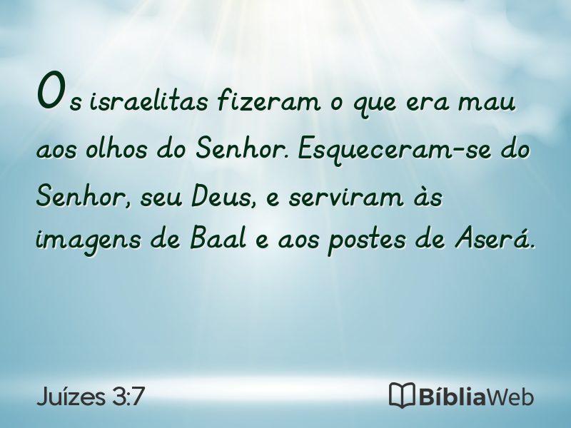 Juízes 3:7 em imagem para compartilhar