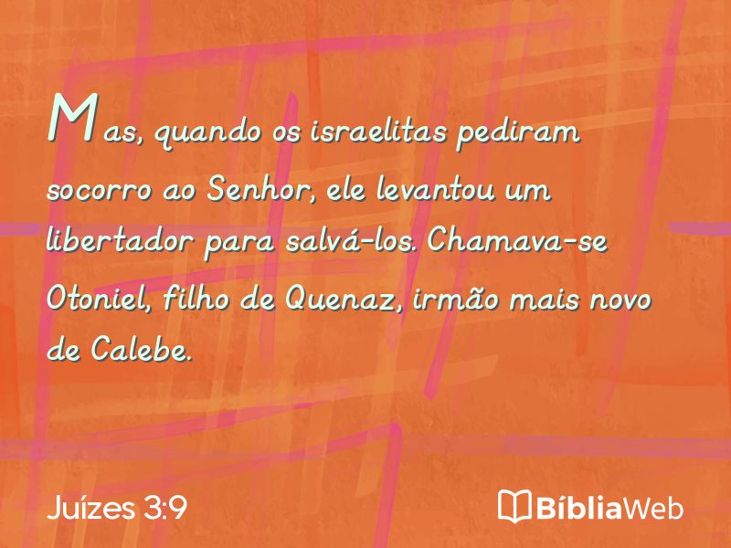 Juízes 3:9 em imagem para compartilhar