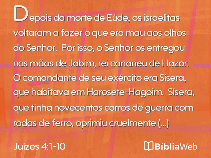 Juízes 4:1-10 em imagem para compartilhar
