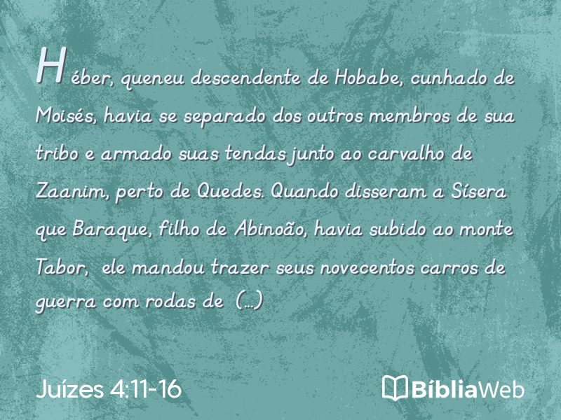 Juízes 4:11-16 em imagem para compartilhar