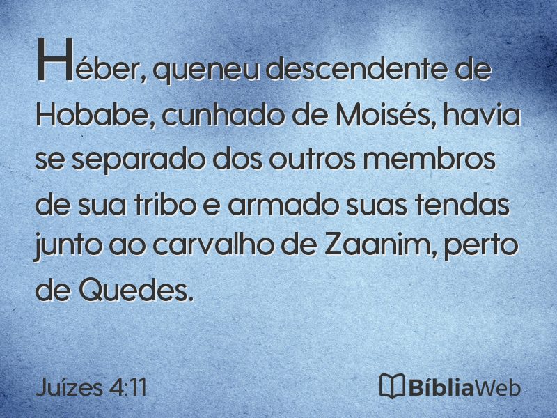 Juízes 4:11 em imagem para compartilhar