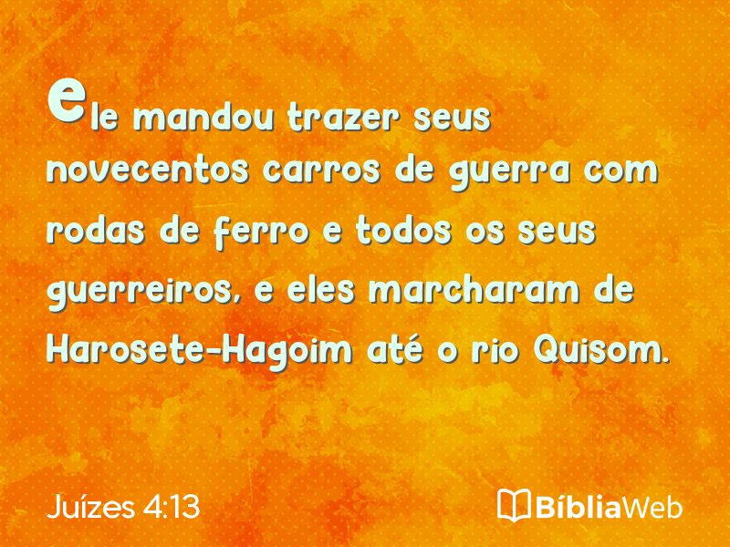 Juízes 4:13 em imagem para compartilhar
