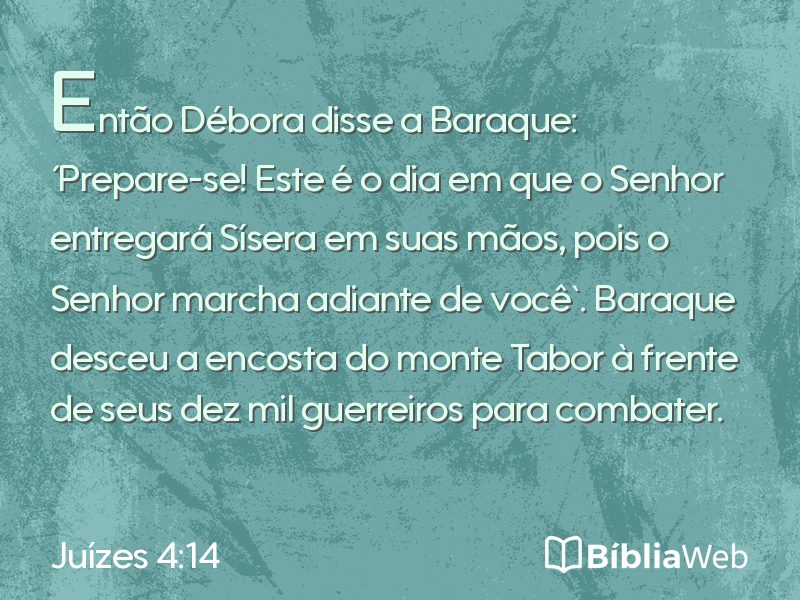 Juízes 4:14 em imagem para compartilhar