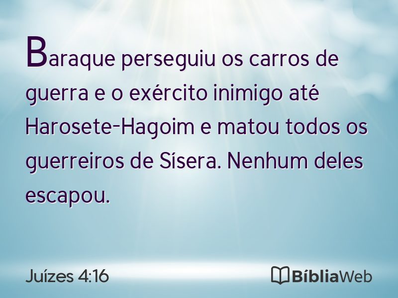Juízes 4:16 em imagem para compartilhar