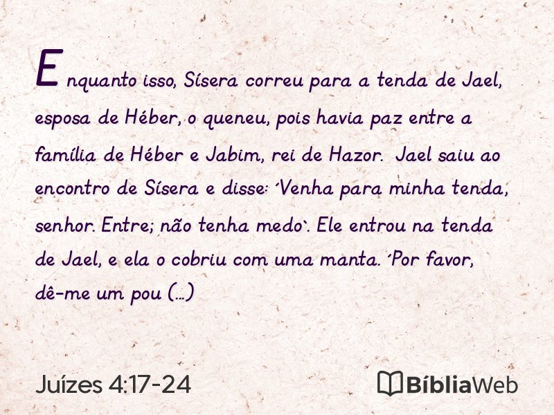 Juízes 4:17-24 em imagem para compartilhar