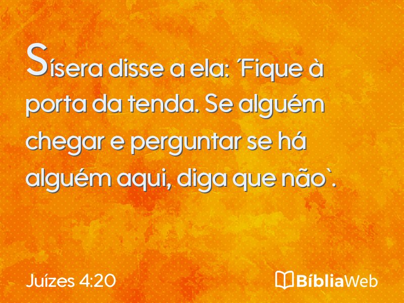 Juízes 4:20 em imagem para compartilhar