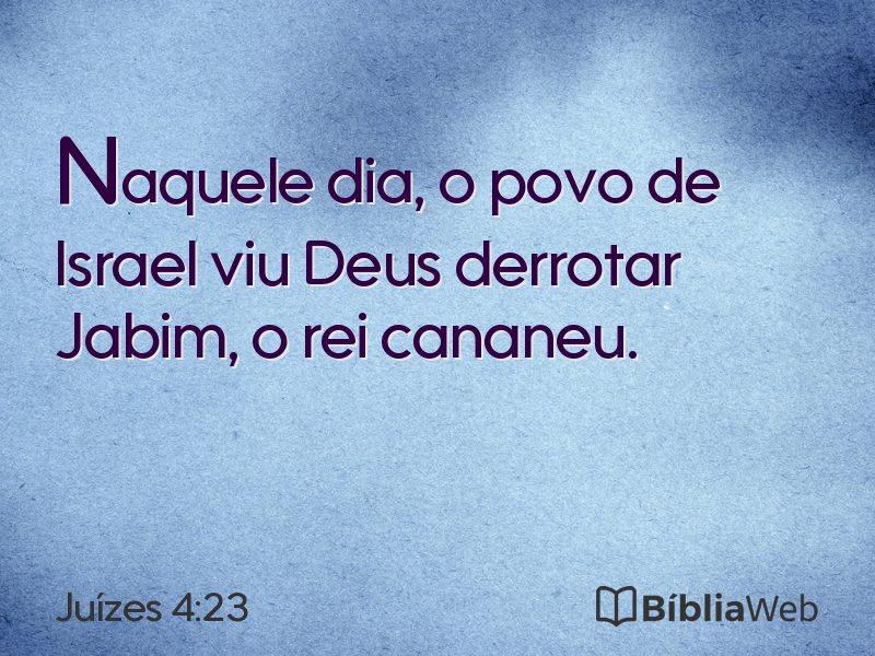 Juízes 4:23 em imagem para compartilhar