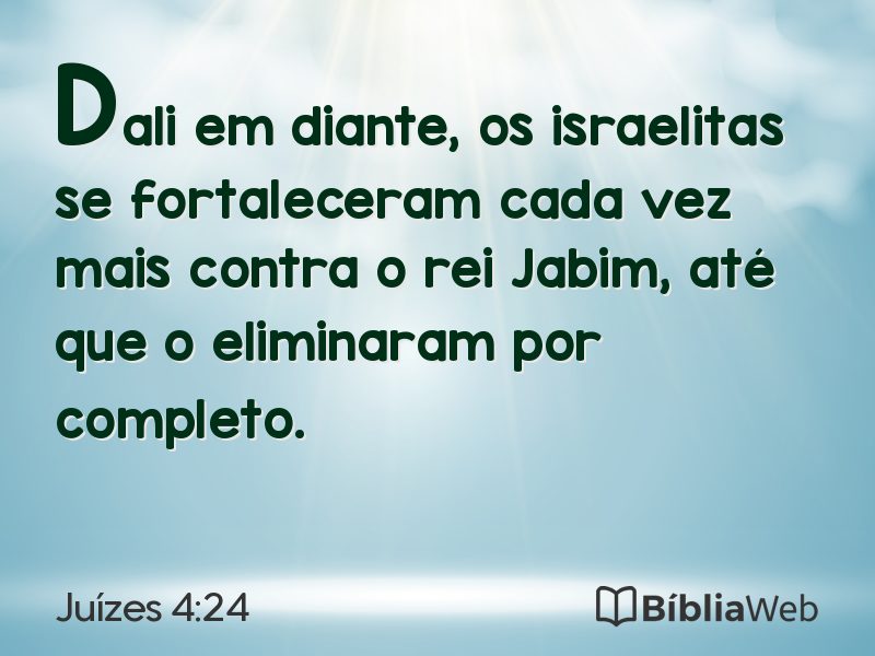 Juízes 4:24 em imagem para compartilhar