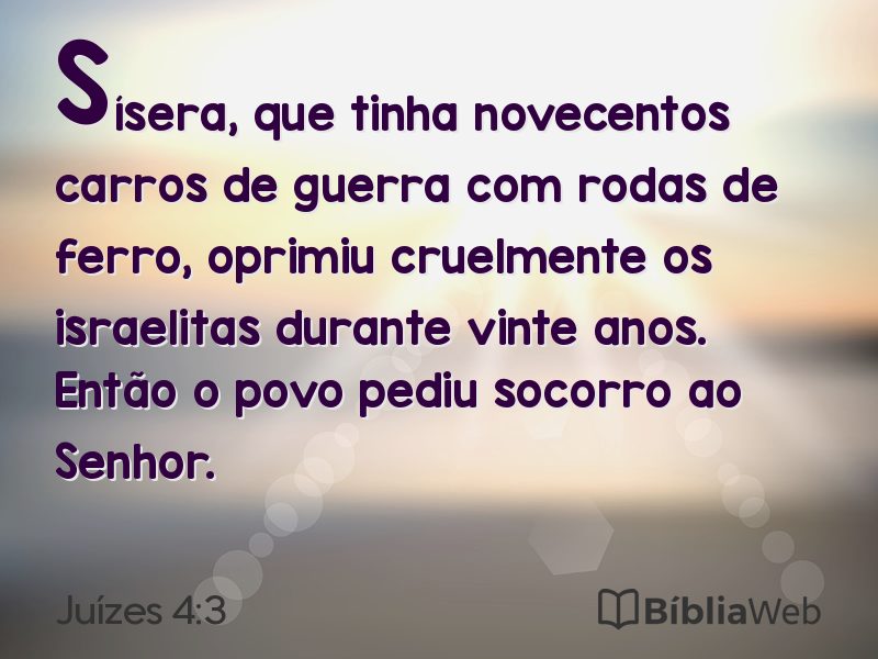Juízes 4:3 em imagem para compartilhar