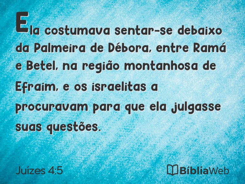 Juízes 4:5 em imagem para compartilhar