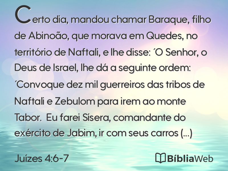 Juízes 4:6-7 em imagem para compartilhar