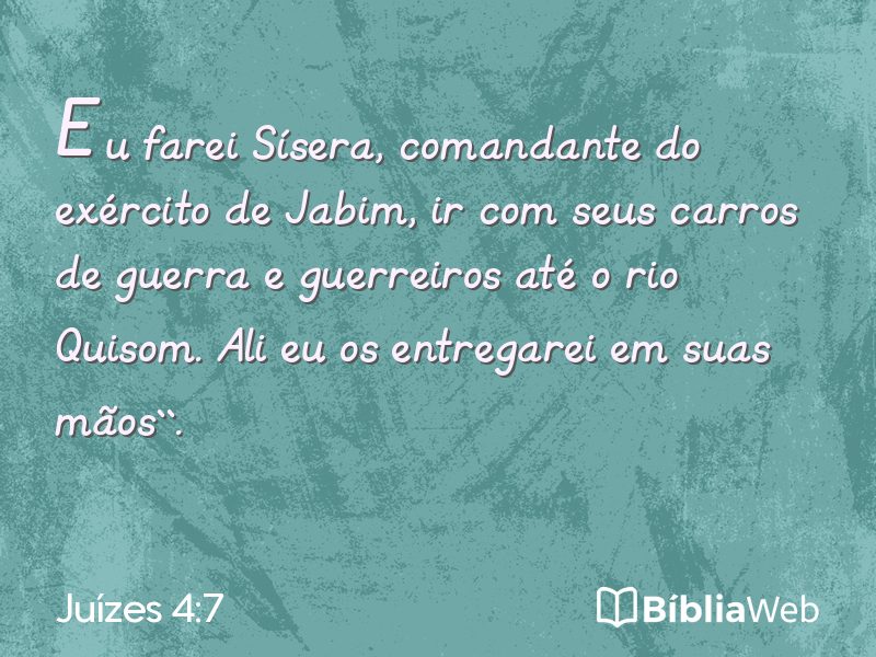 Juízes 4:7 em imagem para compartilhar