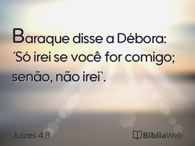 Juízes 4:8 em imagem para compartilhar