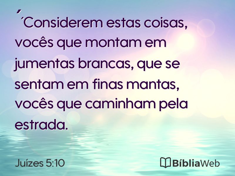 Juízes 5:10 em imagem para compartilhar