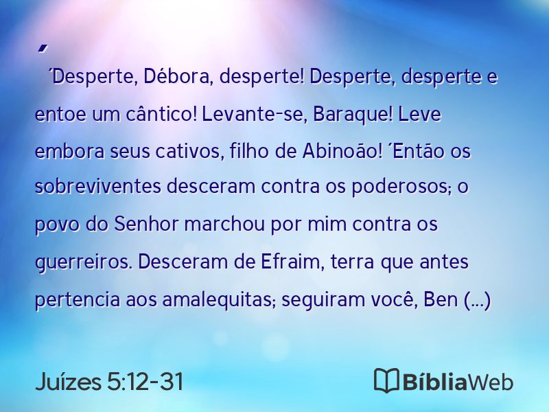 Juízes 5:12-31 em imagem para compartilhar