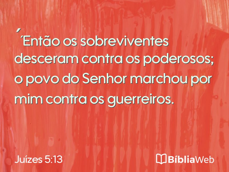 Juízes 5:13 em imagem para compartilhar