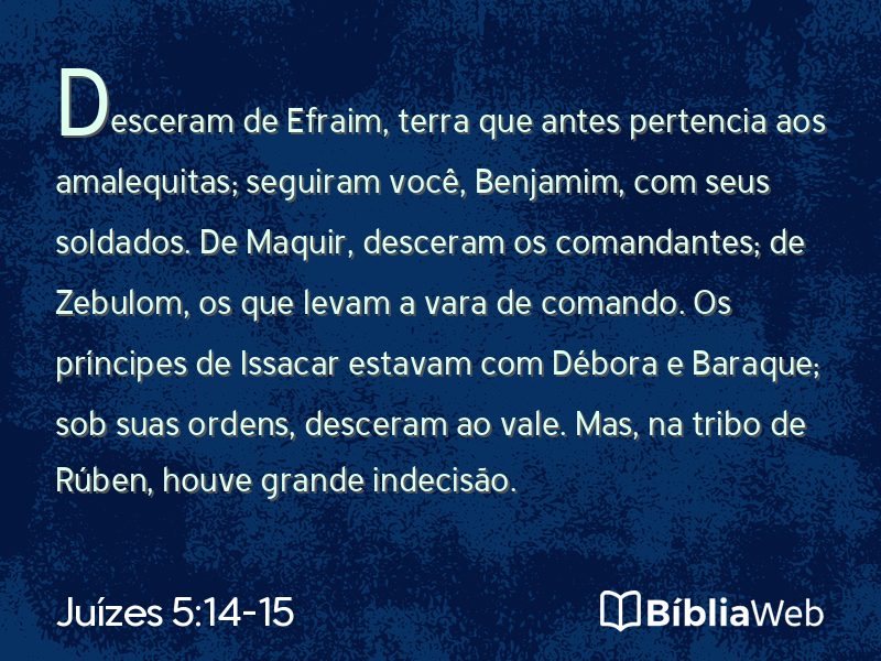 Juízes 5:14-15 em imagem para compartilhar