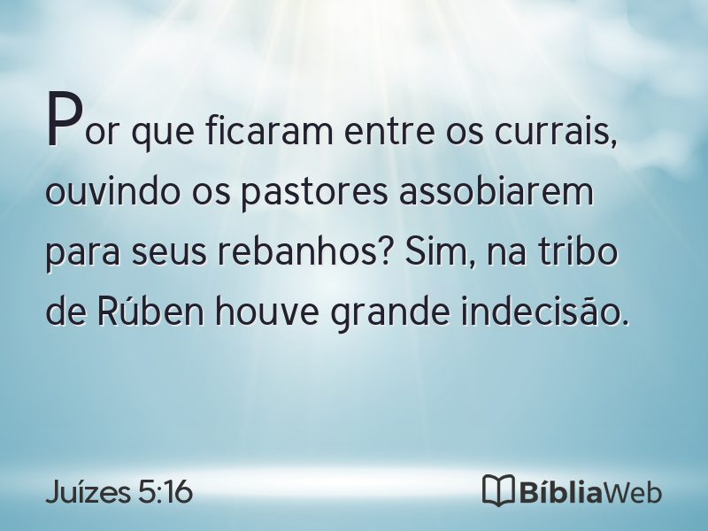 Juízes 5:16 em imagem para compartilhar