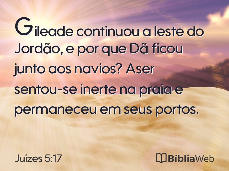 Juízes 5:17 em imagem para compartilhar