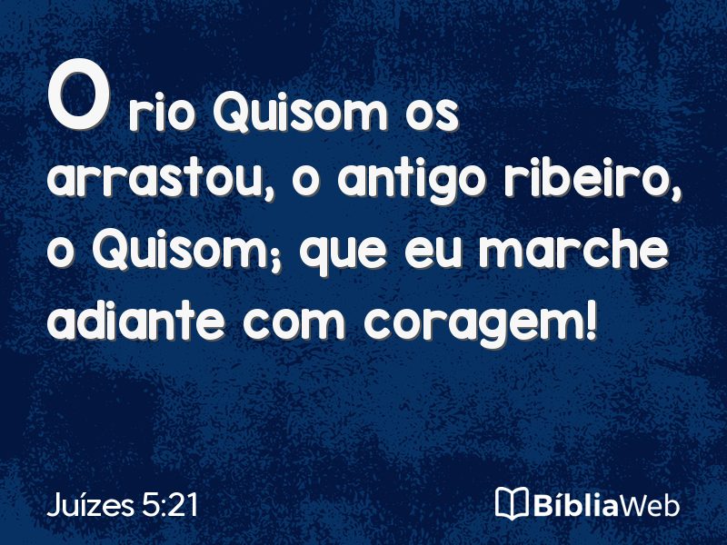 Juízes 5:21 em imagem para compartilhar