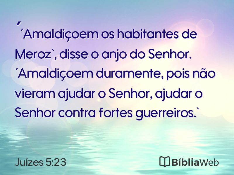 Juízes 5:23 em imagem para compartilhar