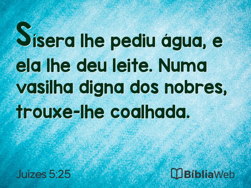 Juízes 5:25 em imagem para compartilhar